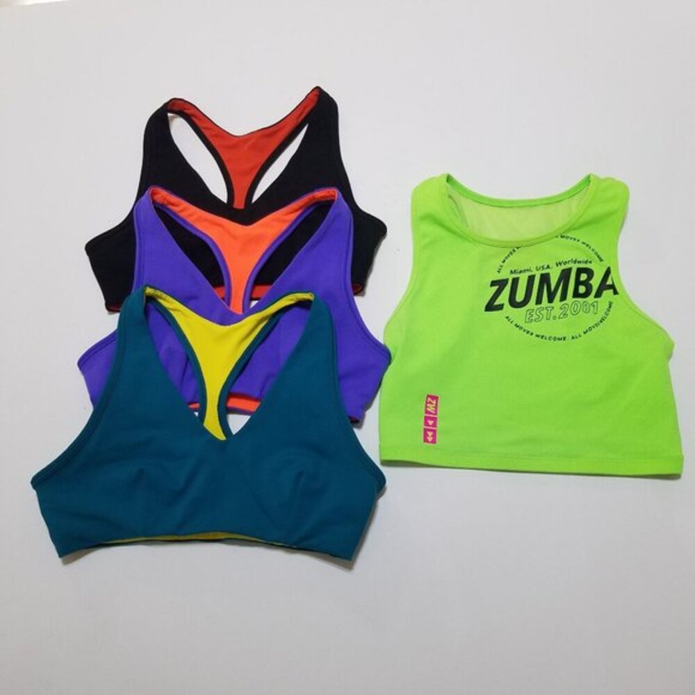 Zumba Fitness Bundle Sports Bras and Mesh Top Miami USA Worldwide